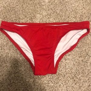 Red Michael Kors bathing suit bottoms
